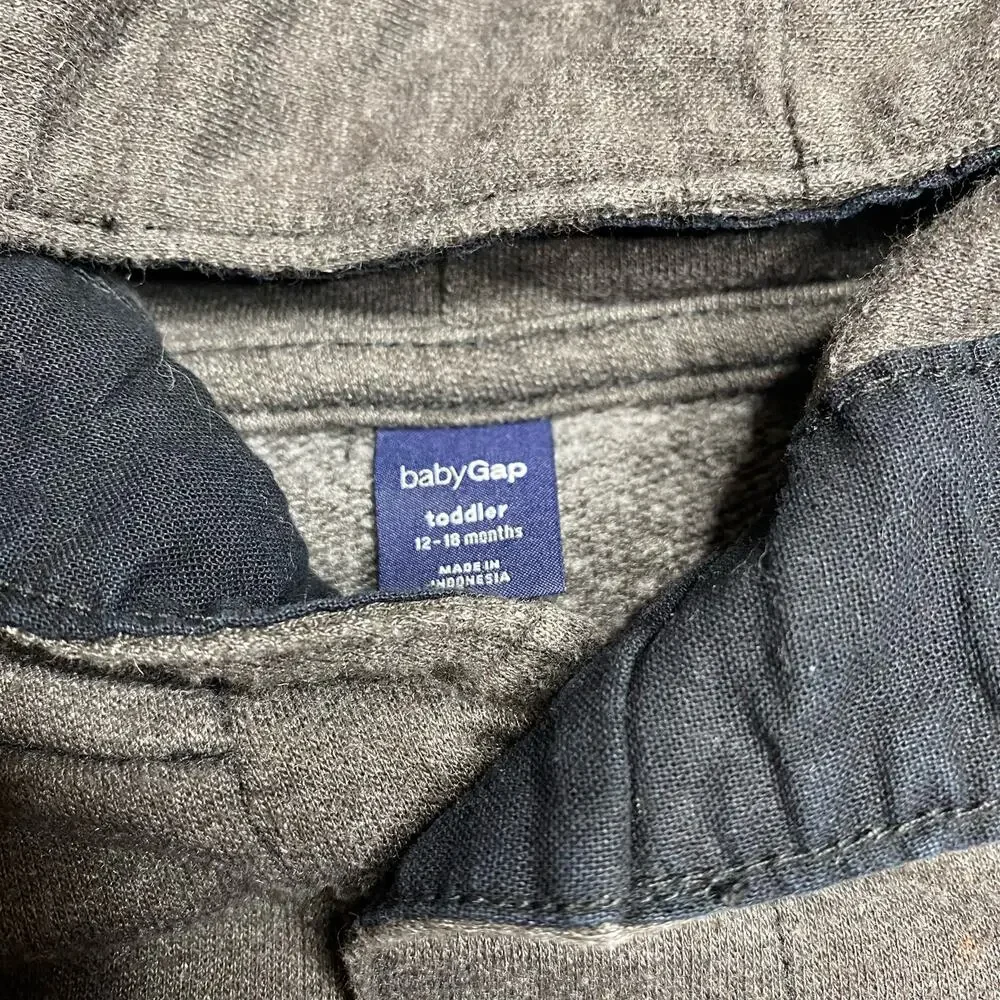 babyGap Button Down, Hooded Sweatshirt in Grey